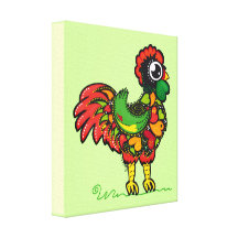 Portuguese Barcelos Rooster Stretched Canvas Prints