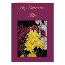 Portuguese Birthday Daughter Card
