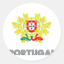 Portuguese Emblem Round Sticker