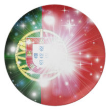 Portuguese flag background dinner plates