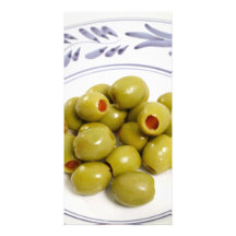 Portuguese green olives picture card