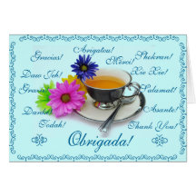 Portuguese: "Obrigada" em 13 linguas Greeting Cards