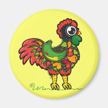 Portuguese Rooster fridge magnet