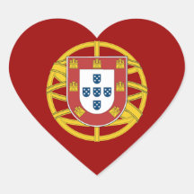 Portuguese shield heart sticker