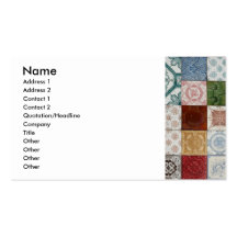 Portuguese tiles business card template
