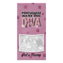 Portuguese Water Dog DIVA Personalized Photo Card
