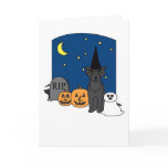 Portuguese Water Dog Halloween cards