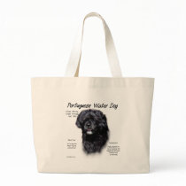 Portuguese Water Dog History Design Tote Bag