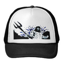 Poseidon ! Noir foncé et bleu Casquette De Camionneur
