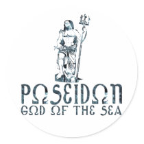 Poseidon Round Sticker