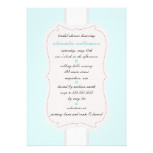 Posh Bridal Shower Invitation {Blue}
