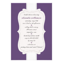 Posh Bridal Shower Invitation {Purple}