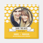 Posh Couple Save The Date Magnet - Mustard