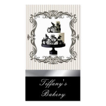 Posh Lace Wedding Cake  Bakery Business Cards