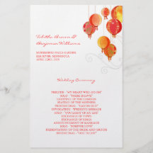 Posh Paper Lanterns Flat Wedding Program (5.5x8.5) Flyer Design