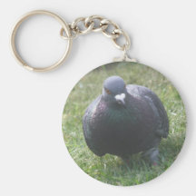 Posing Pigeon Keychain