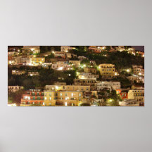 Positano at Night - Hillside Homes Print