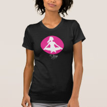 Position de silhouette de T-shirts d'amants de yog t-shirts