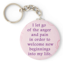 Positive Affirmation Letting Go Of Pain And Anger Keychains