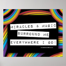 Positive Affirmation Miracle Magic LGBT Rainbow Print