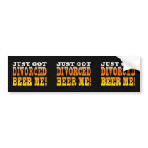 Positive Divorce Gift Ideas : Divorced Beer Me Bumper Sticker