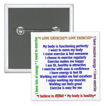 Positive Exercise Affirmations Buttons