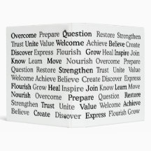 Positive Verbage 3 Ring Binders