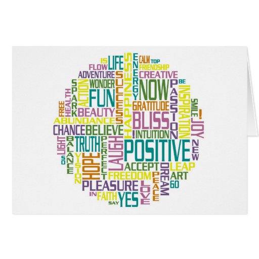 Positive Words Postcard Folded