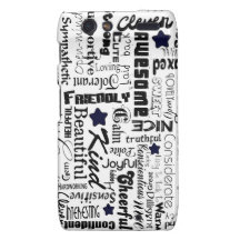 Positive words typography motorola droid RAZR covers