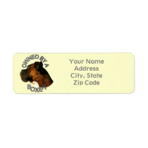 Possédé par un étiquette de adresse de chien de bo étiquettes d’adresse retour