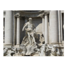 Post Card--Trevi Fountain Statue
