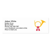 Post horn bugle business card template