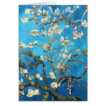 Post impressionnisme de branches d'amande de Van G Carte De Vœux