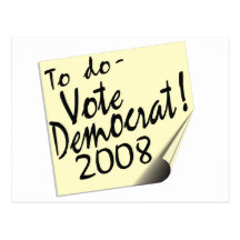 Post It Democrat Postcard