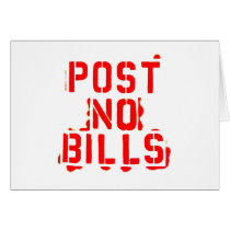 post no bills greeting cards
