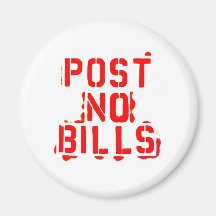 post no bills fridge magnets