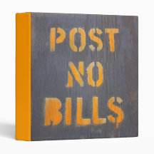 Post No Bills, NYC 1" Photo Album 3 Ring Binder