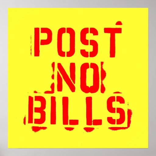 Post no bills poster