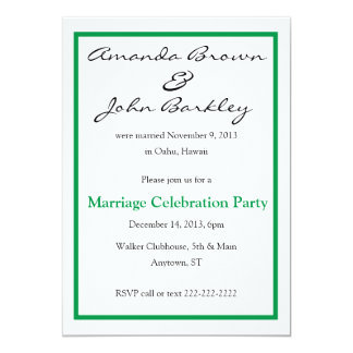Wedding party invitations after getting married