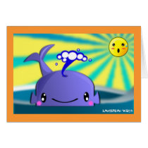 Postal ballena felicitación
