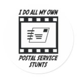 Postal Service Stunts Round Sticker