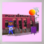 Postal Worker Sock Monkey Poster