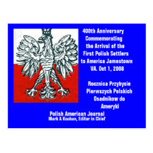 ..Postcard 400th Anniv. First Polish  - Customized