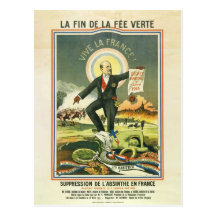 Postcard Absinthe Ban France Wens Kaart