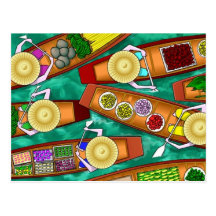 POSTCARD ~ ASIAN PRODUCE FOODS STORE OPEN BUSINESS
