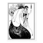 Postcard:  Aubrey Beardsley - The Peacock Skirt