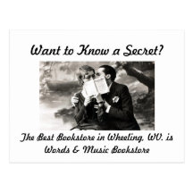 postcard  bookstore wheeling west virginia