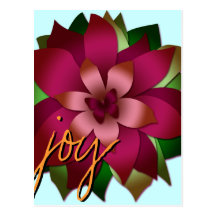 Postcard, Butterfly Flower, Joy