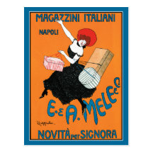Postcard: Cappiello - Vintage - Magazzini Italiani
