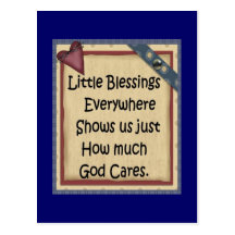 Postcard-Christianity Little Blessings